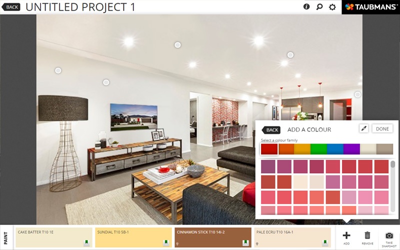 Application gratuite de simulation de couleur de mur