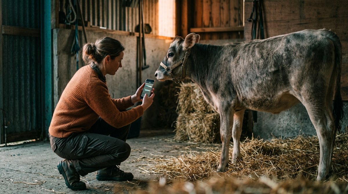 Application pour peser le bétail avec un smartphone